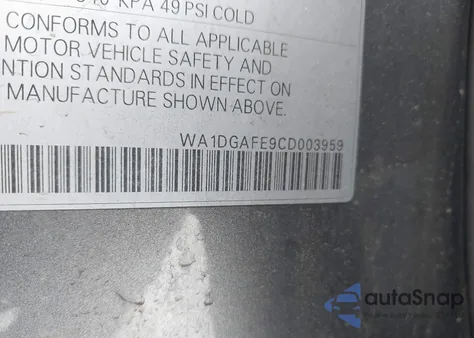 2012 Audi Q7 3.0T S Line Prestige from USA, damaged, VIN WA1DGAFE9CD003959